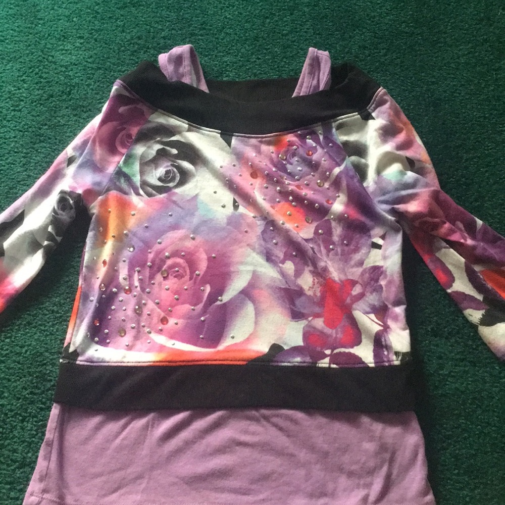 Justice purple shirt